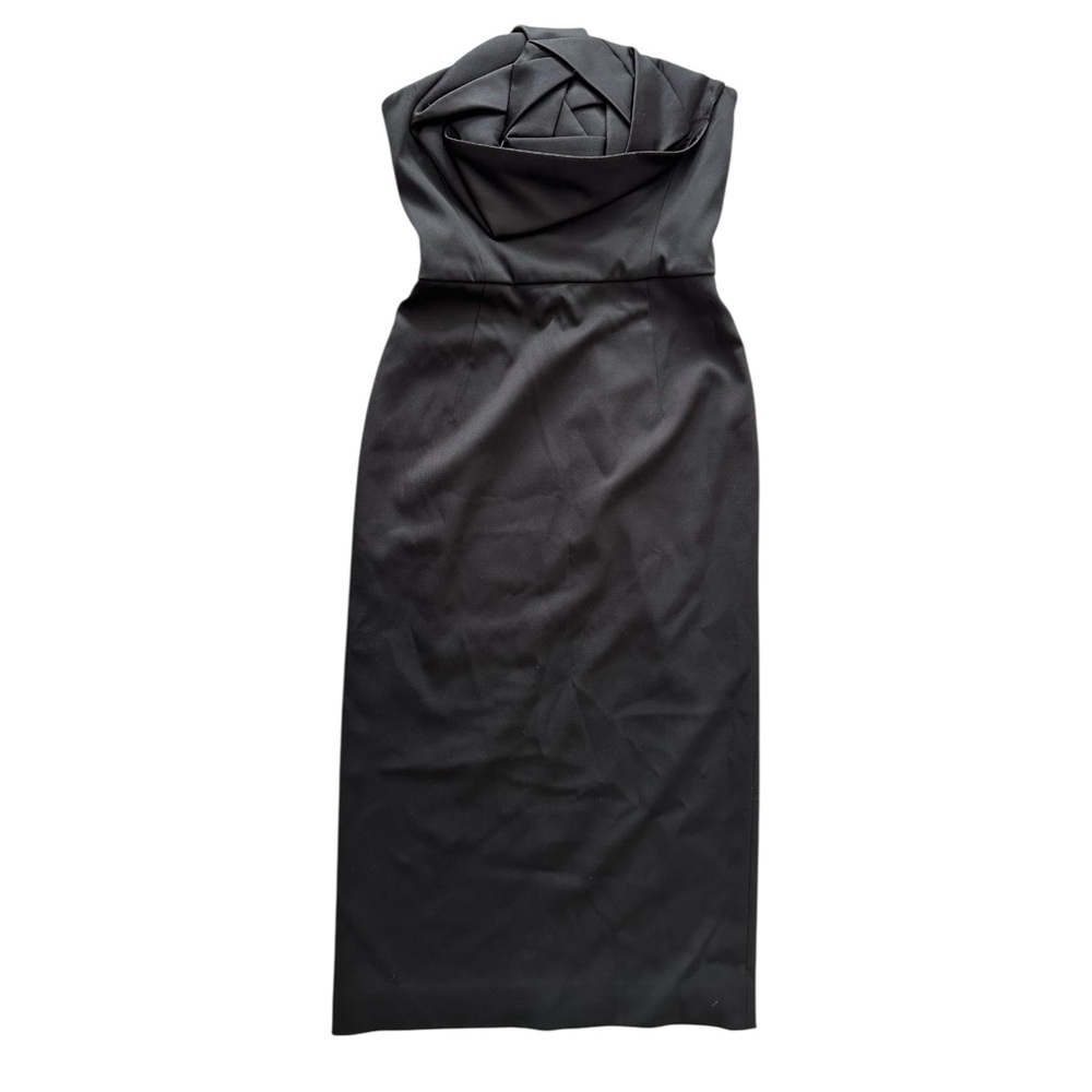 Oscar De La Renta Strapless Rosette Dress